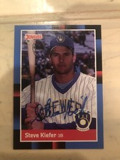Steve Keifer Milwaukee Brewers Autographed 1988 DonRuss Baseball Card #542
