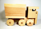 NEW HANDMADE Wooden Toy Semi Truck Wooden Wheels 10.5" L X 4.5" W X 7.5" H