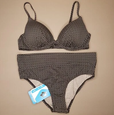 Arena Damen Bikini Set Schwarz und Weiß Gr. 36C Neu - Bild 1 von 2