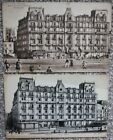 Dieppe Hotel Royal et Eglise St Jacques 2x Vintage Postcard France Carte Postale