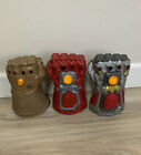 Marvel Avengers RED Silver Gold  INFINITY GAUNTLET TOY FIST Electronic Lot Of 3