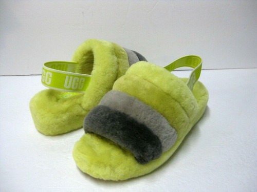 UGG FLUFF YEAH SLIDE SANDALO DONNA ZOLFO MULTI US 10 UK 8 EU 41