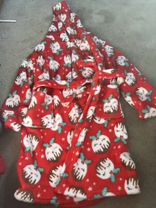 Brandneu ohne Etikett Studio Unisex Weihnachten Pudding Morgenmantel Alter 10-11 Jahre - Bild 1 von 2