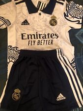 Real Madrid Jersey Soccer With Shorts White Concept Dragon Edition Kids Sizes
