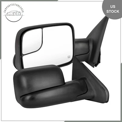 Juego de pares de espejos retrovisores térmicos eléctricos para remolque para camioneta Dodge Ram 02-08 Foto 1 de 4