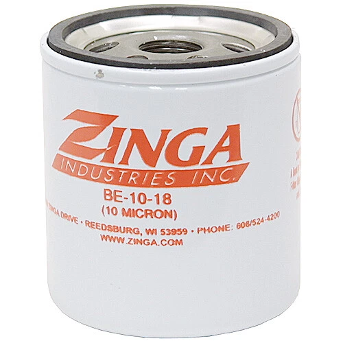 ZINGA 10 MICRON REPLACEMENT HYDRAULIC FILTER ELEMENT MODEL BE-10-18 9-7291-10-18