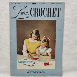 RARO 1946 Vintage IMPARA AD UNCINETTO con punte mancine cappotti e libro di Clark n. 233 - Foto 1 di 24