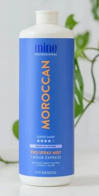 Mine Tan Spray Tan Solution 1 Hour Express Super Dark Moroccan Argan Oil
