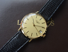 Fullset Vintage Longines Gold Handwind 1981 Mechanical Rare Leather Watch