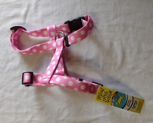 ARNÉS ROMANO AMARILLO PERRO MASCOTA TALLA SM/MEDIANO COLOR ROSA/BLANCO PUNTO POKA NUEVO CON ETIQUETAS: BB19-1 - Imagen 1 de 1
