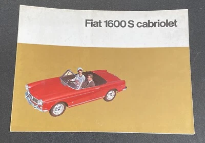 Fiat 1600 S Cabriolet 1963-64  Foldout Sales Brochure - Image 1 of 4