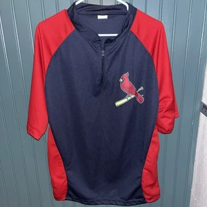 Camisa de béisbol para hombre St Louis Cardinals MLB 1/4 cremallera azul rojo talla XL - Imagen 1 de 13