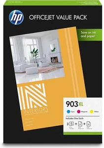HP 1CC20AE 903XL High Yield Officejet Value Pack, Cyan/Magenta/Yellow, Multipack - Picture 1 of 3