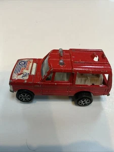 Majorette #246 Diecast 1/60 Red Rescue Team Range Rover 4X4 Truck Made in France - Picture 1 of 2