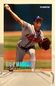 1996 Fleer Tiffany #299 Greg Maddux HOF Atlanta Braves RARE PARALLEL - Bild 1 von 2