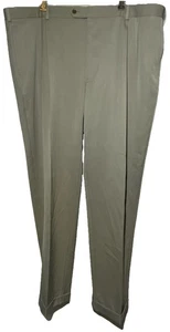 NEW BROOKS BROTHERS MADISON FIT 46 X 32 Tan FLAT FRONT WOOL DRESS PANTS $248 - Picture 1 of 11