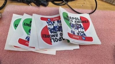 4332-Lotto Adesivi Napoli Coca-Cola Unico Amore - Immagine 1 di 3