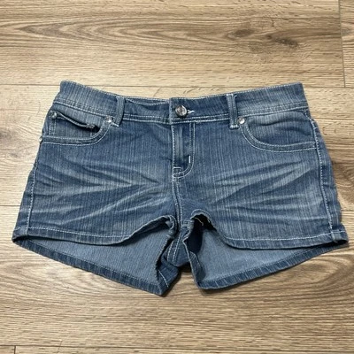 Pantalones Cortos Mujer RUE 21 Azul Embellecido Bling Elastizados Talla 5/6 (A43) Foto 1 de 4