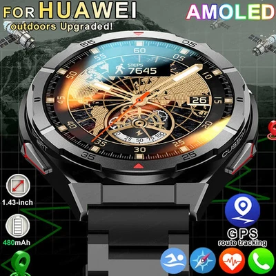 Smartwatch Herren Damen mit Telefonfunktion Armbanduhr für iPhone Samsung Huawei - Bild 1 von 4