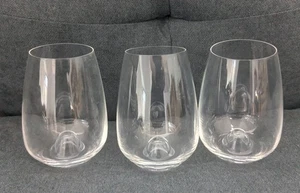 Rosenthal Studio Line Stemless Water Wine Glasses Volcano Style 5" Set Of 3 - Picture 1 of 7