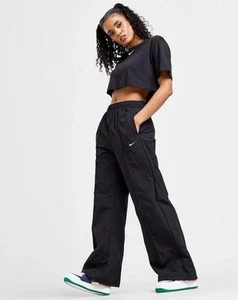 Nike Sportswear Everything Wovens Black Mid-Rise Open-Hem Wide Pants XL MSRP$85 - Picture 1 of 20