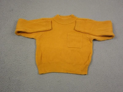 Suéter deportivo vintage Liz para mujer pequeño dorado tejido acanalado algodón pulóver Foto 1 de 4