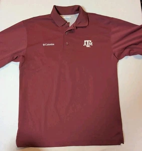 Columbia Texas A&M Aggies Shirt Adult Small Polo Breathable Outdoor Omni Shade  - Picture 1 of 9