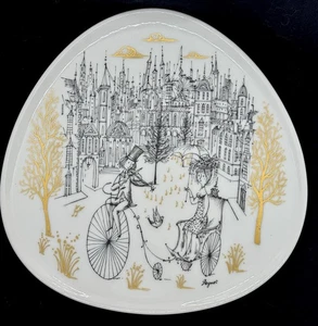 Raymond Peynet Porcelain Plate Rosenthal “Les Amoureux” Antibes /Limoges - Picture 1 of 4