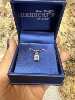 Ladies Diamond Sterling Silver Chain Necklace - Image 1 of 4