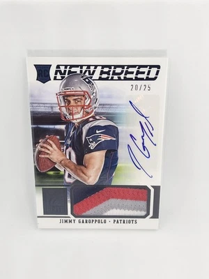 2014 Panini Elite Jimmy Garoppolo New Breed Patch Auto Rc /25 - Image 1 of 2