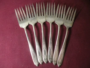 6er Set International Silverplate Empire 1921 SALATGABELN 6" - Bild 1 von 6
