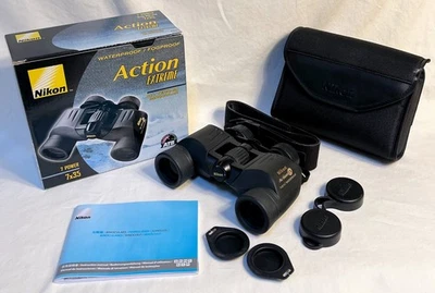 Binoculares Nikon 7237 7x35 ACTION EXTREME impermeables/a prueba de niebla visión ultra amplia Foto 1 de 4
