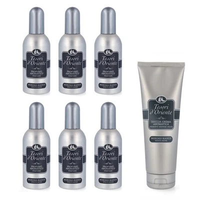 tesori d´Oriente muschio bianco Eau de Toilette 6x 100ml + Duschcreme - Bild 1 von 4