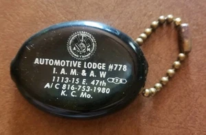 Vintage Automotive Lodge #778 Cion Geldbörse Gummi Quetsch Kleingeld Halter - Bild 1 von 2