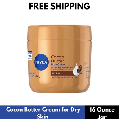 NIVEA Crema Corporal de Manteca de Cacao con Suero Nutritivo Profundo, Crema de Manteca de Cacao para Foto 1 de 4
