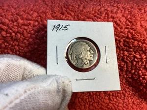 1915 BÜFFEL 🦬 NICKEL STARK DATUM HAARKRATZER - Bild 1 von 5