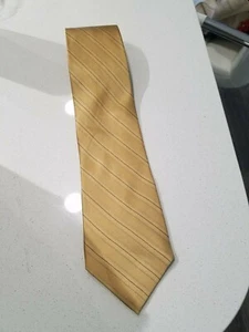 BILL BLASS NEO Men's Gold Stripes 100% Silk Neck Tie Necktie - Bild 1 von 5