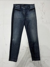 REDUCED Authentic Dolce & Gabbana D/Blue Distress Denim Jeans Black Detail EU 42