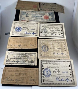 Philippines Emergency Circulating Note   - Mixed Lot of  Ten (10) -WDGVN001 - Picture 1 of 2
