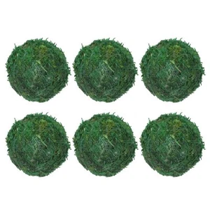 6PCS Green Moss Balls 2.4 Inch Decorative Bowl Vase Fillers Home Decor - Picture 1 of 5