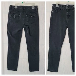 D. Jeans Women's Junior Black Denim Jeggings Size 6P Petite 29x25.5 flap back - Picture 1 of 13