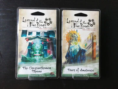 2 Paquetes de Dinastía Leyenda de los Cinco Anillos Trono Crisantemo + Amaterasu NUEVO Foto 1 de 4