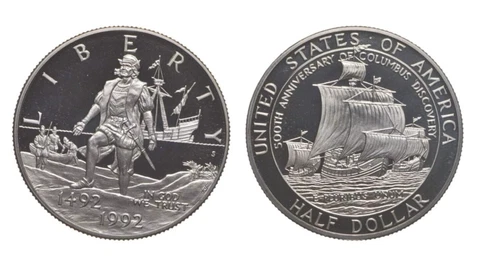 1992 Proof Columbus - Commemorative Half Dollar Gem Proof BU Cover