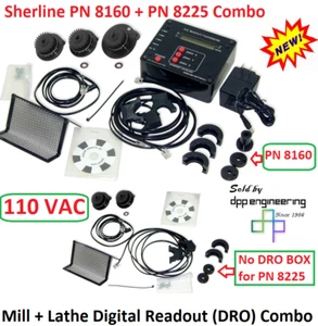 Sherline PN 8160 3 axis Mill DRO  + PN 8225 2 axis Lathe DRO without Readout Box - Imagen 1 de 1