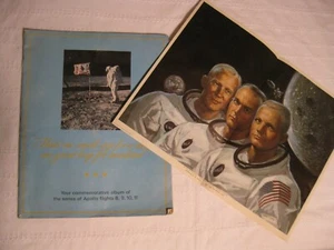 Commemorative album Apollo flights 8,9,10,11 all Pictures PLUS Apollo 11 Poster - Picture 1 of 10
