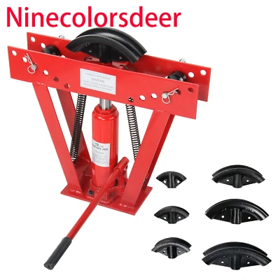 Dobladora de tubos de 12 toneladas manual hidráulica tubería dobladora tubo de escape tela con 6 troqueles Foto 1 de 4