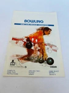 Bowling Atari Video Game Manual Guide vtg electronics poster ephemera 1978 bowl - Picture 1 of 3