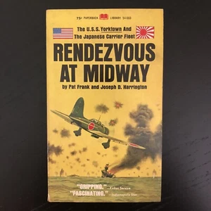 RENDEZVOUS AT MIDWAY Pat Frank 1968 1st Print Paperback Library Vintage War Book - Foto 1 di 9