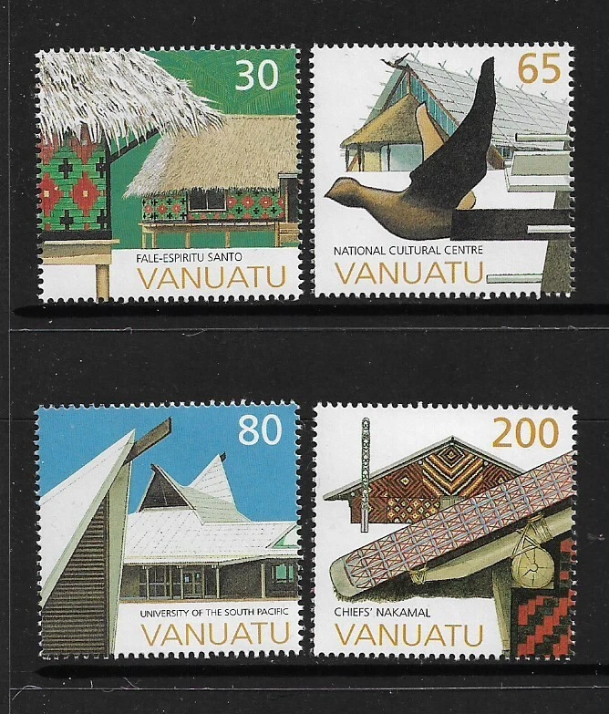 1998 VANUATU Local Architecture Set MNH (SG 766-769) - image 1 of 1