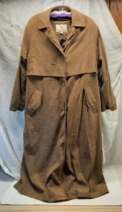 LONDON FOG Womens Sz 12 Removable Liner TRENCH COAT MAINCOAT KHAKI - Picture 1 of 9
